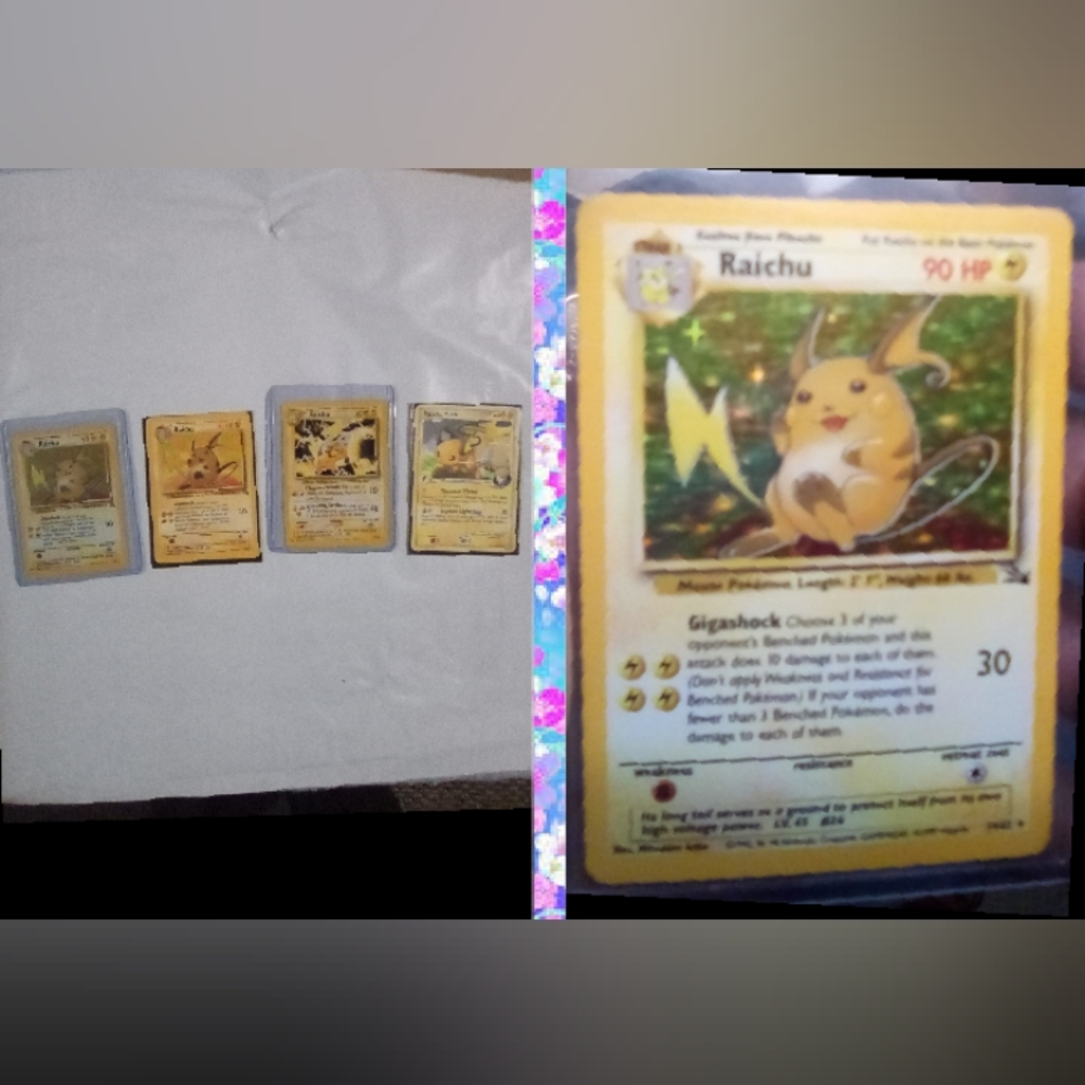 ⚡Raichu Fossil Holofoil Pokemon Card Bundle⚡